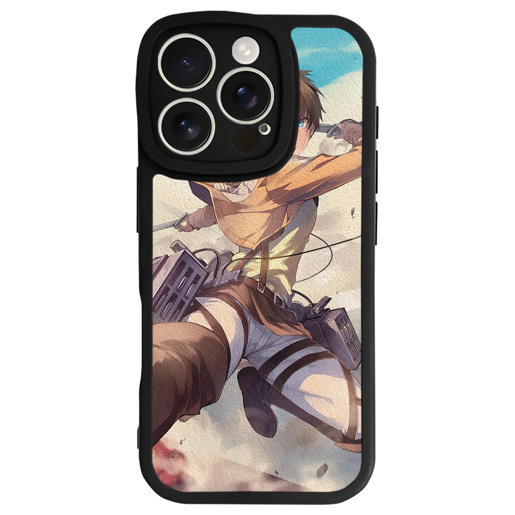 （画像用） 進撃の巨人 Attack on Titan 【iPhone 16シリーズ対応】シリコンスマホケース（レザー調） 材質：シリコン
